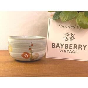 Vintage Japanese Kutani Style Studio Pottery Bowl Floral 10 cm | Signed